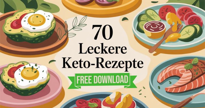 Keto Rezepte für eine ketogene Ernährung "70 leckere Rezepte" gratis Rezeptbuch zum downloaden