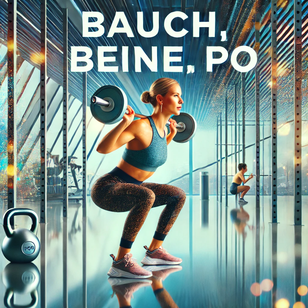 Bauch Beine Po eine Frau im Fitnes Gym