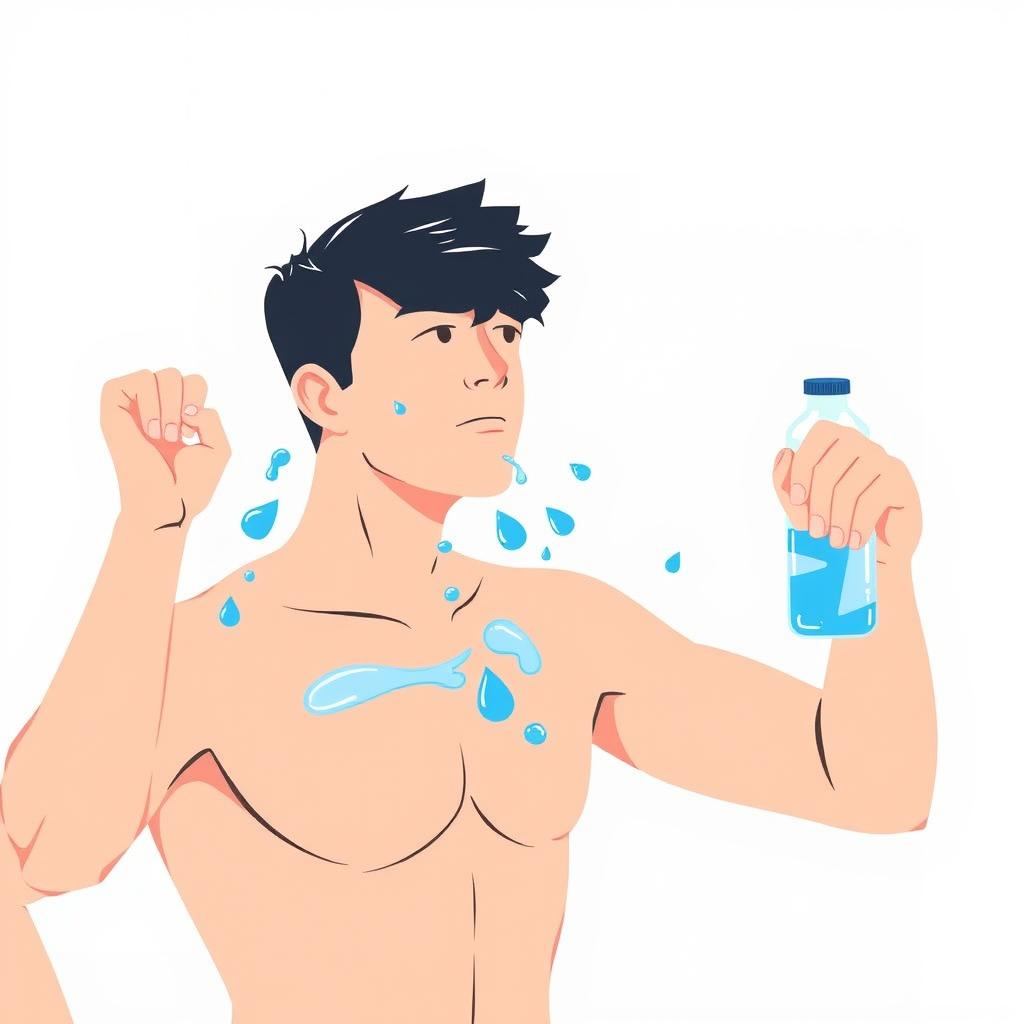 Person beim Sport zeigt erhöhten Wasserbedarf