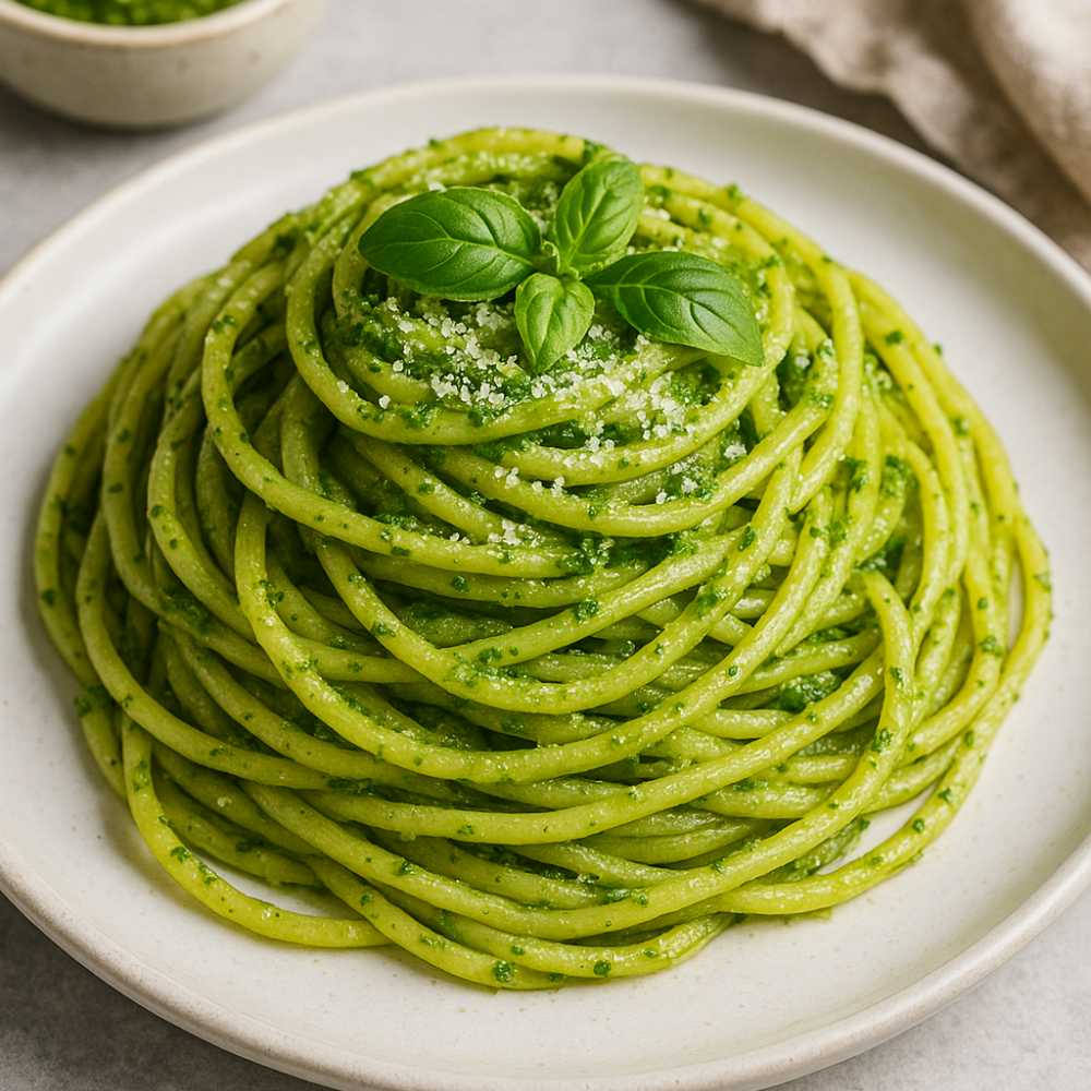 Zucchini-Spaghetti mit Pesto